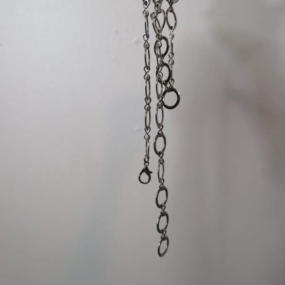 Silver Tone O Ring Chain Belt Y2k